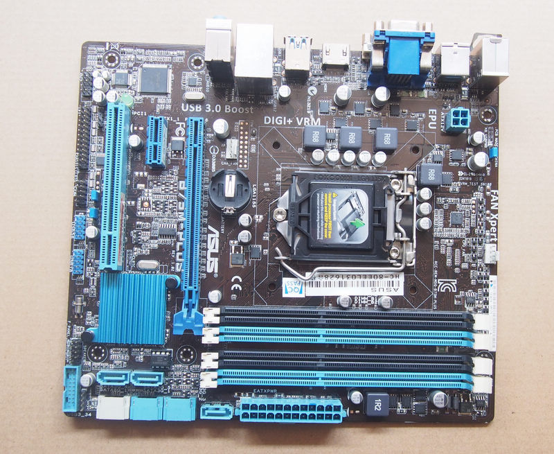 ASUS Intel b75m-plus Motherboard B75 MB w/ IO Shield LGA1155 s11 - Click Image to Close